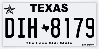 TX license plate DIH8179