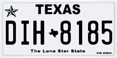 TX license plate DIH8185