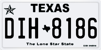 TX license plate DIH8186