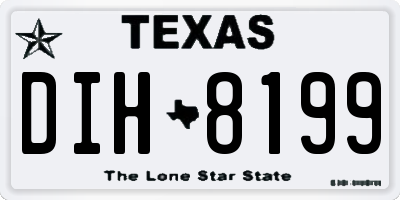 TX license plate DIH8199