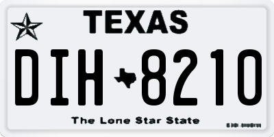 TX license plate DIH8210