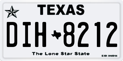TX license plate DIH8212