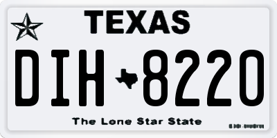TX license plate DIH8220