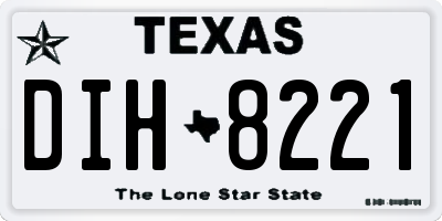 TX license plate DIH8221