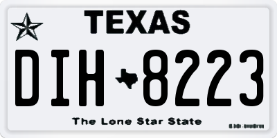 TX license plate DIH8223