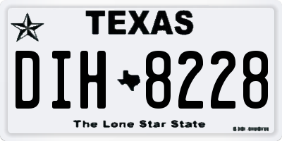 TX license plate DIH8228