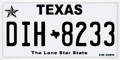 TX license plate DIH8233