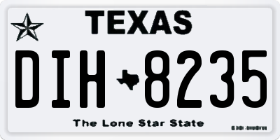 TX license plate DIH8235