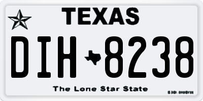 TX license plate DIH8238