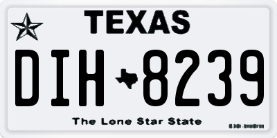TX license plate DIH8239