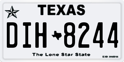 TX license plate DIH8244