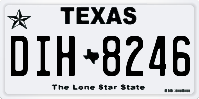 TX license plate DIH8246