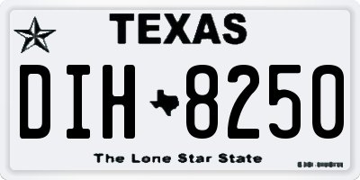 TX license plate DIH8250
