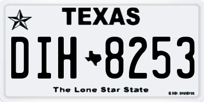 TX license plate DIH8253