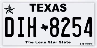 TX license plate DIH8254