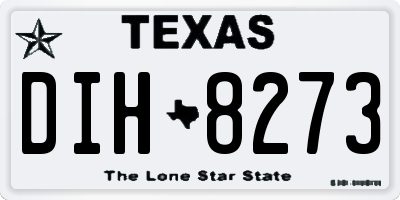 TX license plate DIH8273