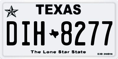 TX license plate DIH8277