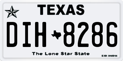 TX license plate DIH8286