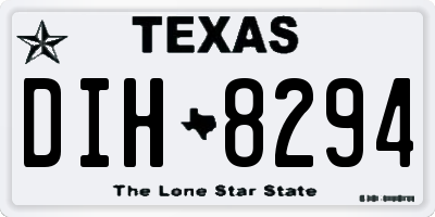 TX license plate DIH8294