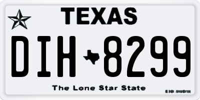 TX license plate DIH8299