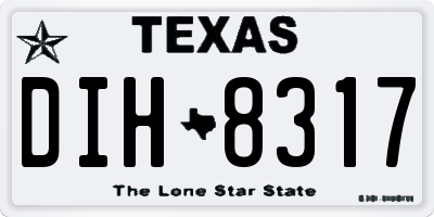 TX license plate DIH8317