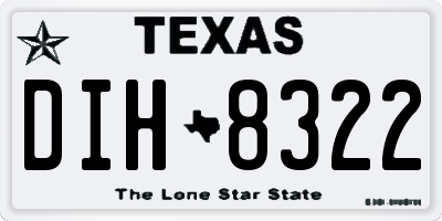 TX license plate DIH8322