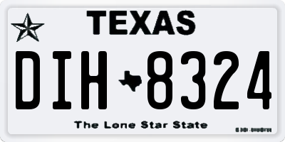 TX license plate DIH8324