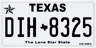 TX license plate DIH8325
