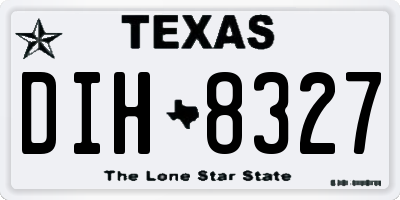 TX license plate DIH8327