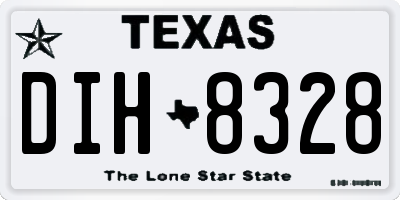 TX license plate DIH8328