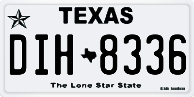 TX license plate DIH8336