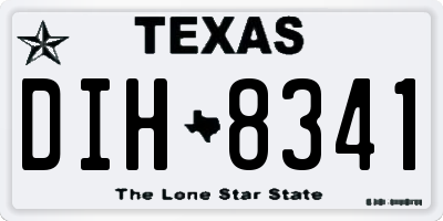 TX license plate DIH8341