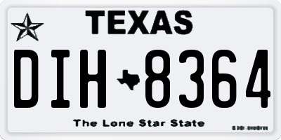 TX license plate DIH8364