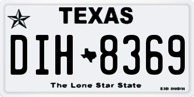 TX license plate DIH8369