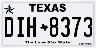 TX license plate DIH8373