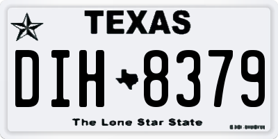 TX license plate DIH8379