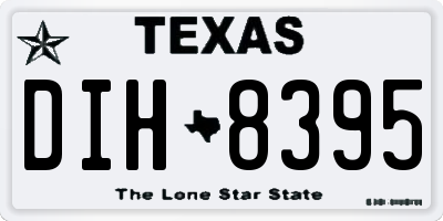 TX license plate DIH8395
