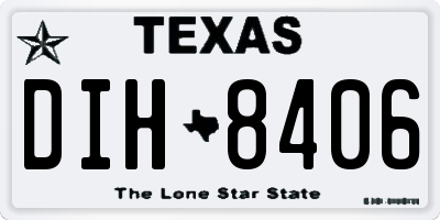 TX license plate DIH8406