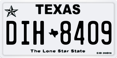 TX license plate DIH8409