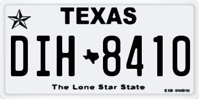 TX license plate DIH8410