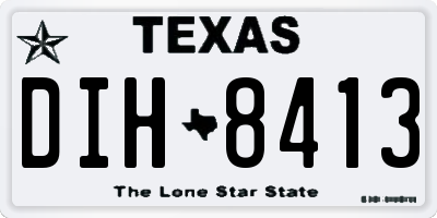 TX license plate DIH8413