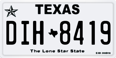 TX license plate DIH8419
