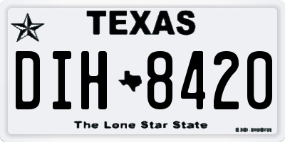 TX license plate DIH8420