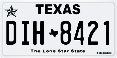 TX license plate DIH8421