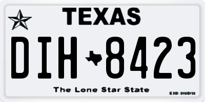 TX license plate DIH8423