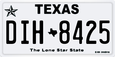 TX license plate DIH8425