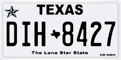 TX license plate DIH8427