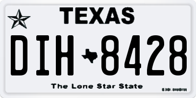 TX license plate DIH8428