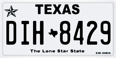 TX license plate DIH8429