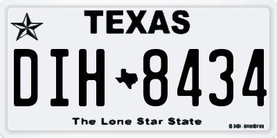 TX license plate DIH8434